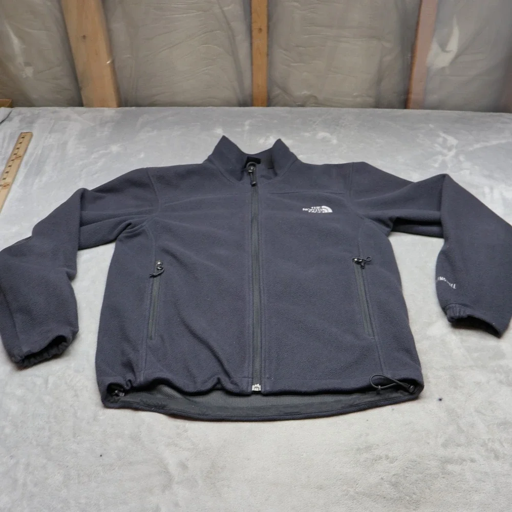 North Face Jacket Mens‎ Small Black Windwall Fleece Full Zip Wind Resistant Warm